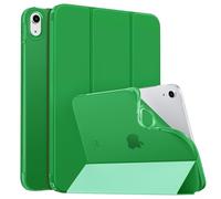 MoKo Custodia per New iPad (A16) 11a Gen 2025, iPad 10a Gen 2022, Cover 11 Pollici con Retro in TPU Trasparente Gelato, Auto Wake/Sleep, Supporto Touch ID, verde bosco