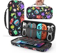 MoKo Custodia per Nintendo Switch 2 2025, Custodia da Viaggio Rigida Protettiva Portatile per Switch 2 Console Accessori, custodia sottile Cover con 10 Slot per Cartucce e Tasche, Mostri