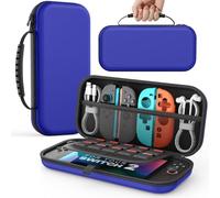 MoKo Custodia per Nintendo Switch 2 2025, Custodia da Viaggio Rigida Protettiva Portatile per Switch 2 Console Accessori, custodia sottile Cover con 10 Slot per Cartucce e Tasche, Blu Mezzanotte