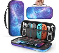 MoKo Custodia per Nintendo Switch 2 2025, Custodia da Viaggio Rigida Protettiva Portatile per Switch 2 Console Accessori, custodia sottile Cover con 10 Slot per Cartucce e Tasche, Cielo Stellato