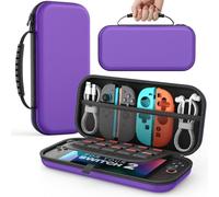 MoKo Custodia per Nintendo Switch 2 2025, Custodia da Viaggio Rigida Protettiva Portatile per Switch 2 Console Accessori, custodia sottile Cover con 10 Slot per Cartucce e Tasche, Viola Profondo