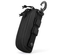 MoKo Custodia per Occhiali - Astuccio per Occhiali da Sole in Tessuto Oxford Impermeabile, con Cerniera in Poliestere, Portaocchiali Portatile per Escursionismo all'Aperto, Donne, Uomini, Nero