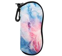 MoKo Custodia per Occhiali da Sole, Astuccio Portatile a Cerniera di Neoprene Morbido con Clip da Cintura, per Occhiali, Montature, Cosmetici, Chiavi, Penne, Schede, ECC., Nebulose Fantastiche