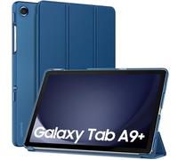 MoKo Custodia per Galaxy Tab A9+/A9 Plus 11 Pollici 2023, Cover Protettiva Sottile con Supporto e Retro Rigido Traslucido in PC per Tab A9 Plus SM-X210/X216/X218, Auto Sveglia/Sonno, Blu Mare Scuro