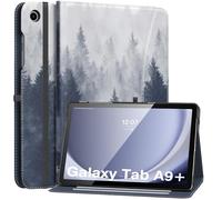 MoKo Custodia per Samsung Galaxy Tab A9 Plus 11 Pollici 2023 SM-X210/SM-X216/SM-X218, Multi-Angolo Custodia Galaxy Tab A9+ con Cinghia a Mano Tasca Frontale Auto Sveglia/Sonno, Foresta Grigia