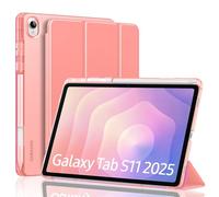 MoKo Custodia per Samsung Galaxy Tab S11 Case 11" 2025 SM-X730/SM-X736B con Portastilo S,Protettiva Trifold Sottile e Leggera con Posteriore Traslucida in PC Rigido,Auto Wake/Sleep, Conchiglia