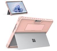 MoKo Custodia per Surface Pro 11 /Surface Pro 10 /Surface Pro 9 13 Pollici, Cover Protettiva Robusta con Cinghia da Mano Compatibile con Tastiera Type Cover per Surface Pro 11/10/9,Oro Rosa