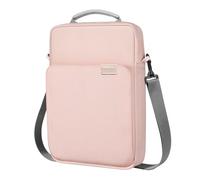 MoKo Custodia per Tablet 12.9-13", Compatibile con 13" iPad Air M4 2026, Mac Neo (A18 Pro), iPad Pro 13 M5, Galaxy Tab S8+/S9+ 12.4, Borsa con Maniglia e Tracolla, Rosa