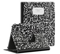 MoKo Custodia per Tablet Android da 10” con Chiusura Magnetica, Custodia Protettiva Sottile Rotativa 360 Gradi con Supporto Multi-Angolo e Tasca Anteriore per tutti i Tablet da 9"-11”, Quaderno Nero