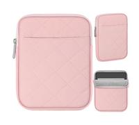 MoKo Custodia per Tablet Compatibile con KindleColorsoft, Kindle Paperwhite 12a Generazione 2024, Kindle 2024-2016, Custodia Portatile per Tablet con Doppia Tasca e portapenne, Cotone Rimboccato Rosa