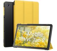 MoKo Custodia per tablet T-Mobile Revvl Tab 2 2025 da 10,1", sottile e leggera, in pelle, protezione completa, supporto a tre ante con funzione di accensione/spegnimento automatico, per Revvl Tab 2