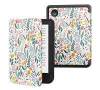 MoKo Cover per Kobo Clara BW/Clara Colour 2024 / Clara 2E 6" 2022, Custodia Protettiva per Lettore Ebook in TPU Morbido Ultra Sottile Leggera con Funzione Auto Wake/Sleep, Fiori