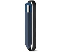 MoKo Custodia Porta Matite Adatta per Apple Pencil (PRO e USB-C e 1a e 2a Gen), Tasca Elastica Staccabile per Penna Stylus con Elastico Attaccato alla Custodia dell'iPad, Blu Marino