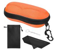 MoKo Custodia Porta Occhiali Semirigida con Chiusura a Cerniera, Imbottitura Interna in Eva, Accessori Occhiali, Dim 16,7X 7,2 x 6,2 cm, Custodia per Occhiali da Sole, Lettura, Nuoto, Aranccione