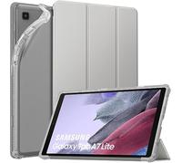 MoKo Custodia Protettiva Compatibile con Galaxy Tab A7 Lite 8.7 2021, Cover in TPU e Pelle PU con Chiusura Magnetica, Sostegno, Auto Riattivazione/Standby, Argento