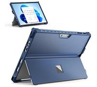 MoKo Custodia Protettiva Compatibile con Microsoft Surface PRO 7 Plus 2021/ Pro7/6/5/4/LTE,Cover di Guscio Posteriore Rigido in PC con Telaio Flessibile in TPU, Kickstand Accessibile, Blu