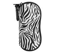 MoKo Custodia Protettiva Occhiali, Custodia Occhiali da Sole in Neoprene con Chiusura a Cerniera Protezione Graffi Urti Accessori Occhiali Custodia per Occhiali da Sole Lettura Universali - Zebra