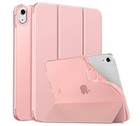MoKo Custodia Protettiva per iPad (A16) 11a Generazione 11 Pollici 2025/10a gen 10,9" 2022,iPad Cover in TPU e Pelle PU con Chiusura Magnetica, Sostegno,Auto Riattivazione/Standby, Oro Rosa