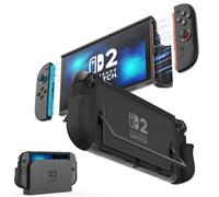 MoKo Custodia Protettiva per Nintendo Switch 2 (2025) - Dockable Cover con Joy-Con a Sgancio Rapido, Telaio in TPU e Schienale in PC, Resistente a Graffi e Urti, Nero