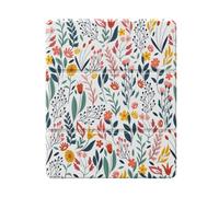 MoKo Custodia Supporto per Kindle Scribe 11"(3a Gen 2025) e Kindle Scribe Colorsoft(1a Gen. 2025) - Copertina a Tre Ante con Spazio per Penne, Auto Sonno/Sveglia, Fiori
