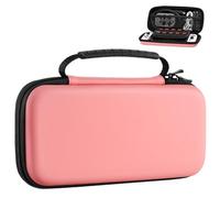 MoKo Custodia Switch Compatibile con Nintendo Switch/Switch OLED, Custodia Rigida Portatile per Switch con 10 Slot per Schede di Gioco, Nintendo Switch Accessori, Pompelmo Rosso