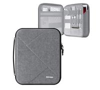 MoKo 13" Tablet Sleeve Borsa per 13" iPad Air M3 2025, iPad Pro 13 M4/Air M2, Pro 12.9, Galaxy Tab S8+/S9+ 12.4, Hard Shell EVA iPad Borsa con stoccaggio e maniglia imbottita, Grigio