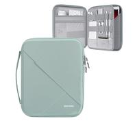 MoKo Custodia Tablet 13 Pollici per iPad Air M4 2026, Mac Neo (A18 Pro), iPad Pro 13 M5/Air M2, Galaxy Tab S8+/S9+ 12.4, Borsa Rigida EVA con Spazio e Manico Imbottito, Bodhi Verde