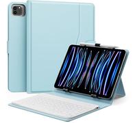 MoKo Custodia Tablet Universale con Tastiera per 9"-11" Tablet,Cielo Blu