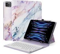 MoKo Custodia Tablet Universale con Tastiera per 9"-11" Tablet, Marmo Viola