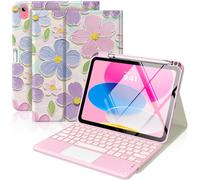 MoKo Custodia Tastiera Multi-touch per iPad (A16) 11ª/10ªgen,Pitt.Ol.Fior.