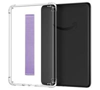 MoKo Custodia Trasparente per 6" Kindle (11ᵃ Generazione, Modello 2024/2022), Custodia Protettiva con Cinturino da Mano Cover Posteriore Antiurto in TPU Ultra Morbida e Flessibile, Taro Viola