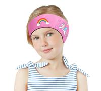 MoKo Fascia da nuoto in neoprene, fascia per le orecchie, impermeabile, con elevata elasticità e chiusura in , per bambini di età 1-2, taglia S, rosa arcobaleno, unicorno