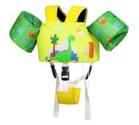 MoKo Gilet da Nuoto per Bambini 22-55 lbs, Galleggianti per Bambini, Bracciali Galleggianti con Cinghia Regolabile, Giacca da Nuoto, Aiuto al Nuoto in Mare per Bambini Imparare a Nuotare, Verde Giallo