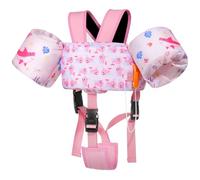 MoKo Gilet da Nuoto per Bambini, Galleggianti per Bambini, Bracciali Galleggianti con Cinghia Regolabile, Giacca da Nuoto, Aiuto al Nuoto in Mare per Bambini Imparare a Nuotare, Balena Rosa