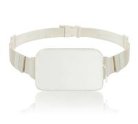 MoKo Marsupio, Marsupi Sportivo con 3 Tasche In Nylon Impermeabile, Chiusure Cerniera, Cintura Fibbia Regolabile 34,4-140 cm, Accessori Cellulare Borsello per Uomo, Donna Sport Escursionismo - Beige