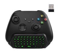 MoKo Mini Tastiera Retroilluminata Verde Compatibile con Xbox One Controller/Series X/S, 2,4G Ricevitore Wireless con Cuffia e Audio Jack Compatibile con Xbox-One/One S/Elite/2, Nero Antracite