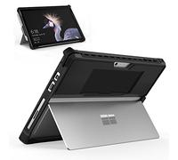 MoKo New Microsoft Surface PRO 7 / PRO 2017 Case, Custodia Prottetiva Cover Rigida con Porta Penna & Cintura Mano,Compatibile con Type Cover Keyboard per Surface PRO LTE/PRO 6 / PRO 4, Nero