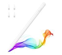MoKo Penna per iPad (A16) 11a 10a 9a Gen, Penna Stilo per 2018-2025 Apple iPad 11-6, Mini 7-5, Air M3/M2 11"/13"/5/4/3, Pro M4 13"/12.9"/11" Sensibilità di inclinazione,Ricarica Rapida USB-C, Bianco