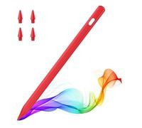 MoKo Penna per iPad (A16) 11a 10a 9a Gen, Penna Stilo per 2018-2025 Apple iPad 11-6, Mini 7-5, Air M3/M2 11"/13"/5/4/3, Pro M4 13"/12.9"/11" Sensibilità di inclinazione,Ricarica Rapida USB-C, Rosso