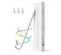 MoKo Penna Stilo Compatibile con iPad, Penna Capacitiva a Ricarica Wireless per iPad Pro 12.9" 6/5/4a, iPad Pro 11" 4/3, iPad Air 5/4a, iPad Mini 6a, Inclinazione & Palm Rejection, Bianco