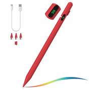MoKo Penna Stilo per Touch Screens Universali, Attiva Penna Stilo Universale Compatibile con iPad/iPhone/Samsung/Altri Smartphone/Tablet iOS/Android Penna con Power Display, Rosso
