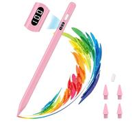 MoKo Penna Stylus per iPad 2018-2025, Pencil USB-C a Ricarica Rapida con Display LED Batteria e Sensibilità all’Inclinazione, per iPad A16/11/10/9/8/7/6, Air M3/M2, Pro, Mini, Rosa