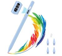 MoKo Penna Stylus per iPad 2018-2025, Pencil USB-C a Ricarica Rapida con Display LED Batteria e Sensibilità all’Inclinazione, per iPad A16/11/10/9/8/7/6, Air M3/M2, Pro, Mini, Blu