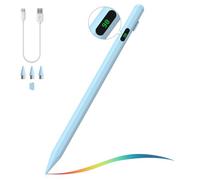 MoKo Stilo Capacitivo Universale per Schermi Touch,Penna Ricaricabile Veloce con Indicatore della Batteria Compatibile con iPad,iPhone,Samsung,Lenovo,Xiaomi,Dispositivi iOS,Android,Tablet e S, Blu