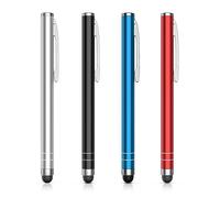 MoKo Pennino Capacitivo Stilo Penna [4 Pezzi], Universale Stilo Penna Compatibile con Apple iPad/iPad Mini/Air/PRO, iPhone, Galaxy, Tablettes Android/iOS, Touchscreen e Tablet, Nero/Rosso/Argento/Blu