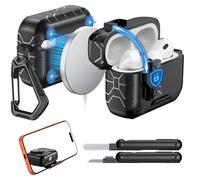 MoKo per AirPods Pro 3 (2025),Compatibile con MagSafe,Con Blocco di AirPods Pro di 3a Gen Sicurezza e Supporto per Telefono,Custodia Protettiva a Caduta Completa Auto Pop-up con kit di Pulizia