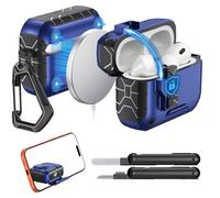 MoKo per AirPods Pro 3 (2025),Compatibile con MagSafe,Con Blocco di AirPods Pro di 3a Gen Sicurezza e Supporto per Telefono,Custodia Protettiva a Caduta Completa Auto Pop-up con kit di Pulizia, Blu