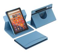 MoKo per Custodia Tablet Android 10,1 Pollici con Portastilo, Custodia Protettiva Sottile Girevole a 360 Gradi, Supporto Multiangolo e Tasca Anteriore per Tutti i Tablet da 9,6-10,6 Pollici, Blu Denim