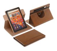 MoKo per Custodia Tablet Android 10,1 Pollici con Portastilo, Custodia Protettiva Sottile Girevole a 360 Gradi, Supporto Multiangolo e Tasca Anteriore per Tutti i Tablet da 9,6-10,6 Pollici, Marrone