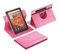 MoKo per Custodia Tablet Android 10,1", Rosa Brillante | Compatibile con tutti i tablet da 9,6-11", custodia girevole 360° sottile, supporto multiangolo, tasca frontale
